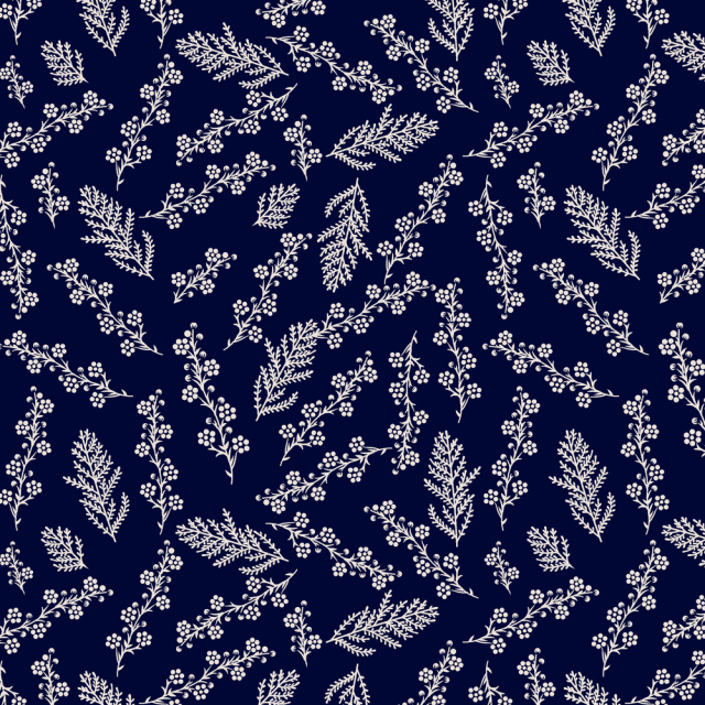 Navy Floral Pattern