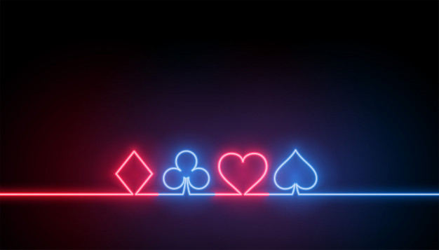 Free: Neon symbols of casino playing cards background Free Vector - nohat.cc