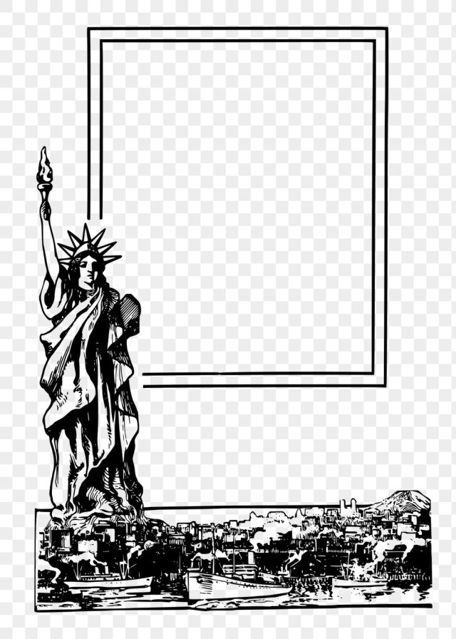New York png frame, vintage | Free PNG - rawpixel