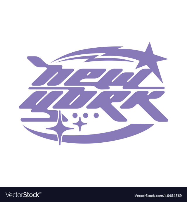 new york y2k streetwear style colorful slogan text