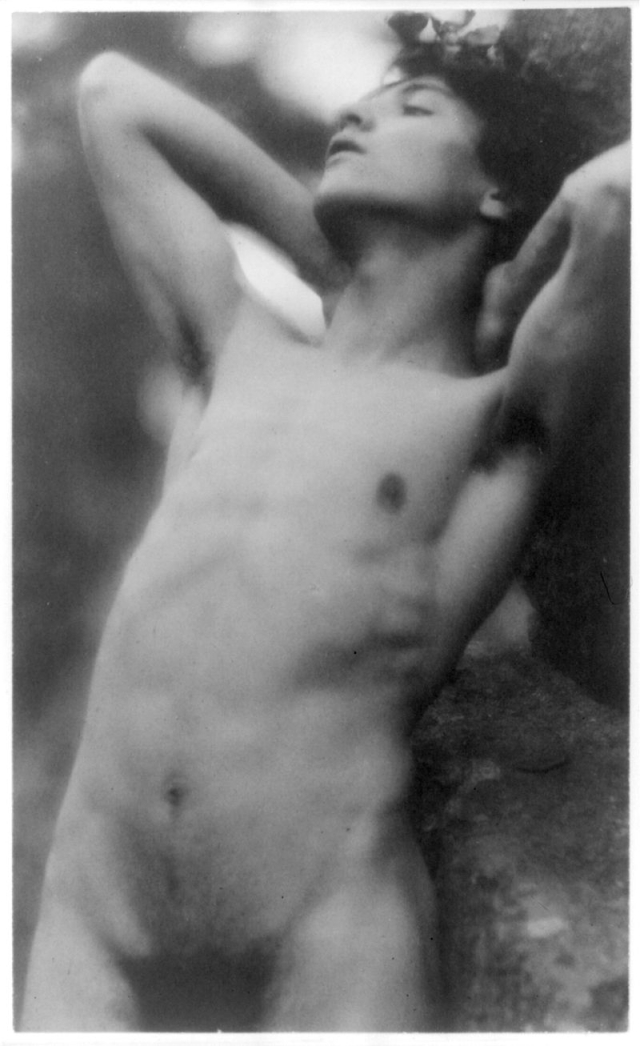 Nude youth with laurel wreath | Free Photo - rawpixel