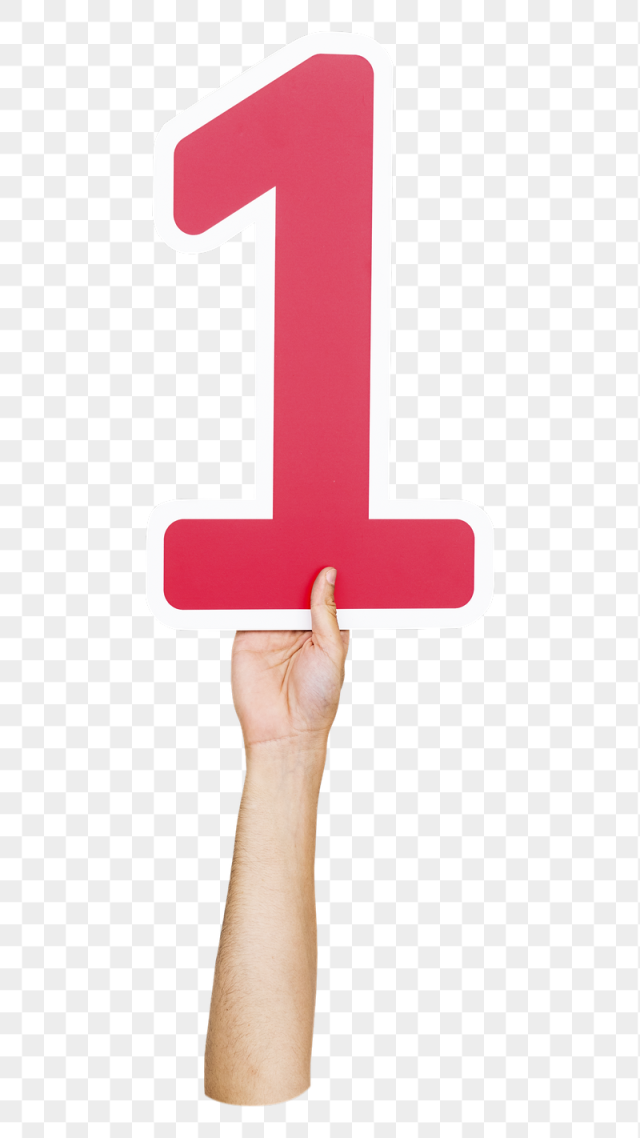 Number 1 png hand holding | Free PNG - rawpixel