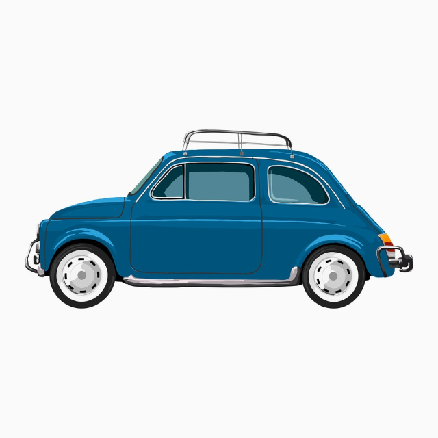 Old blue car, white background | Free Photo - rawpixel
