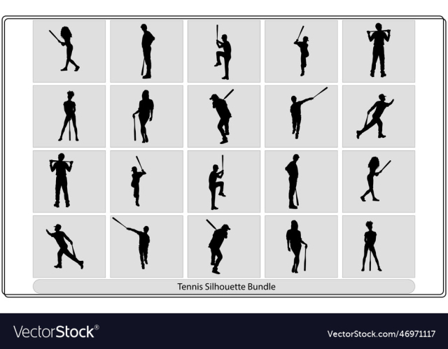 one man tennis player portrait in silhouette