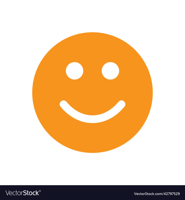 orange smile solid icon