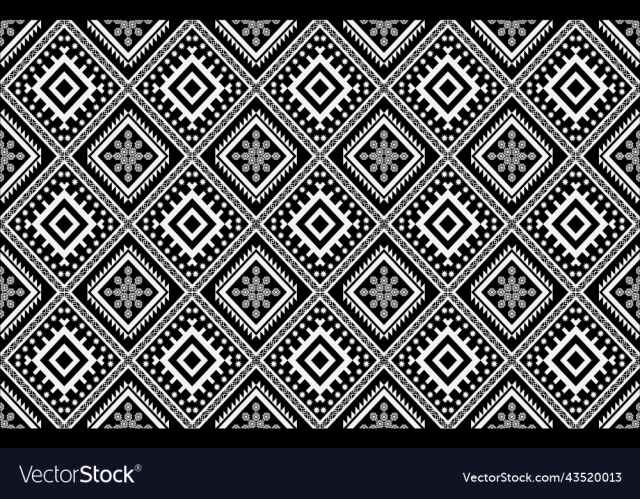oriental ethnic geometry ikat seamless pattern