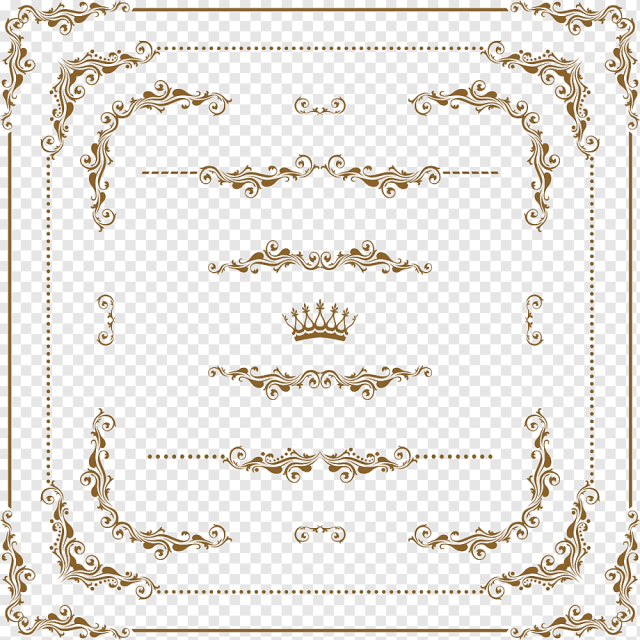 Ornament frame, Gold frame, frame, golden Frame, trendy Frame png