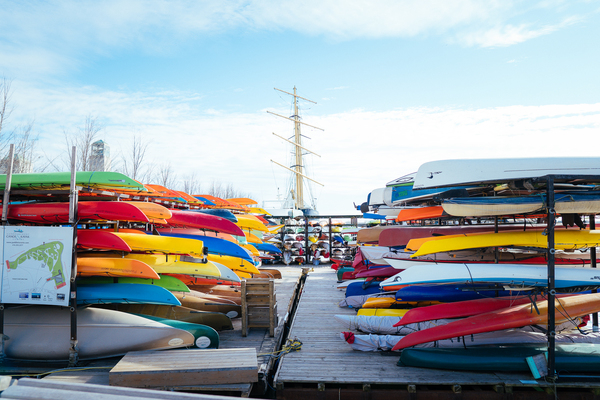 Paddle Boats on Boat Truck