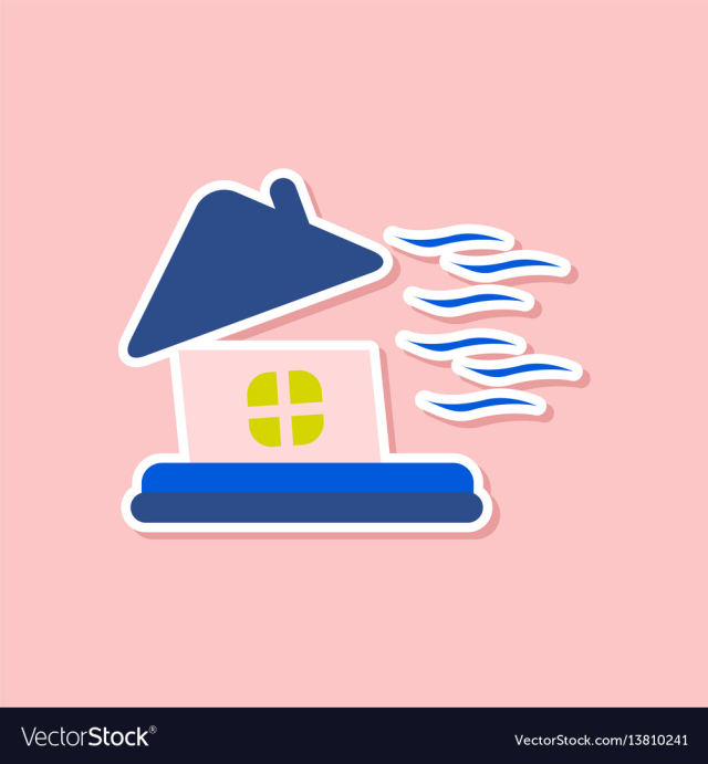 Paper sticker on stylish background of storm the vector image