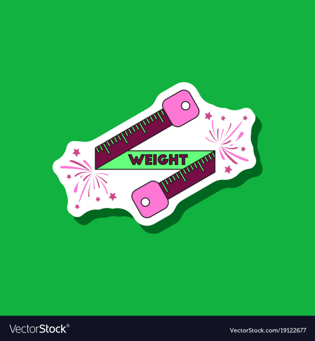 Free Paper sticker on stylish background weight loss vector image