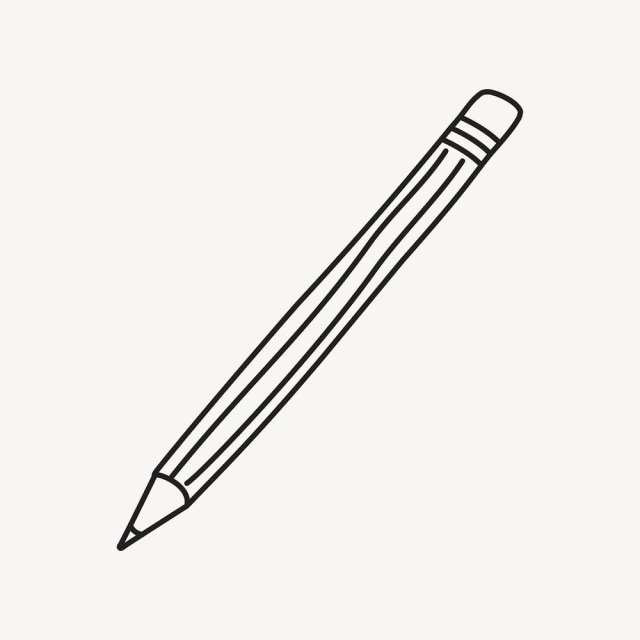 Pencil sticker, stationery doodle line | Free PSD Illustration - rawpixel