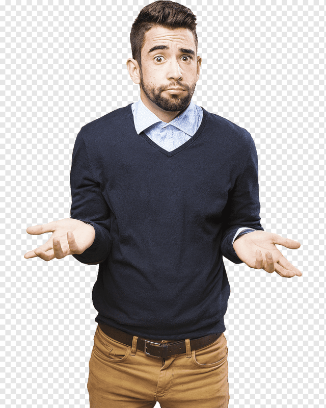 Person, confused, tshirt, cartoon, formal Wear png