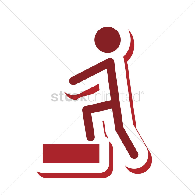 Person doing step aerobics
