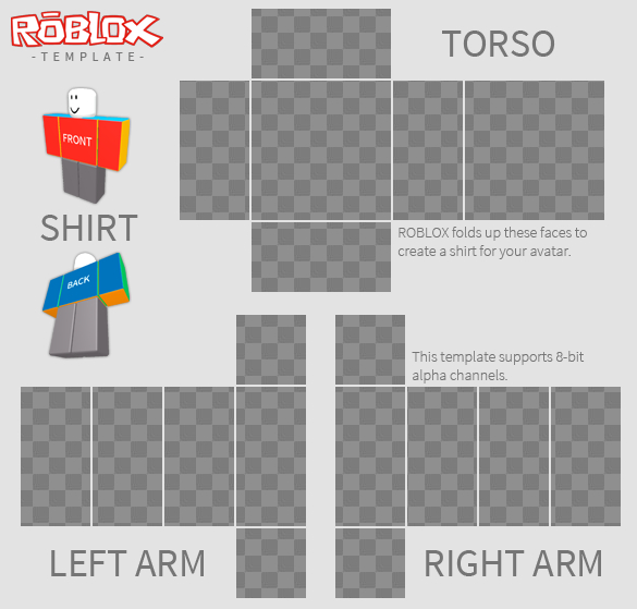 Png Roblox Template Roblox Shaded Shirt Template PNG Images