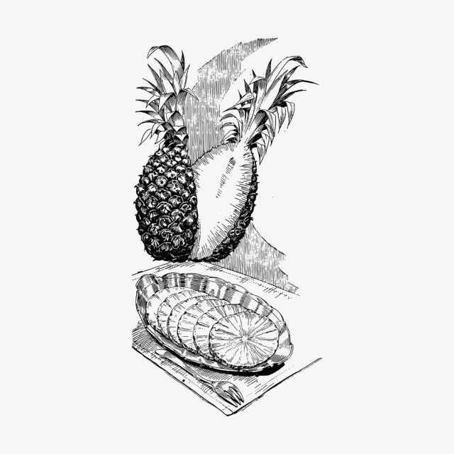 Pineapple clipart, vintage fruit illustration | Free Vector - rawpixel