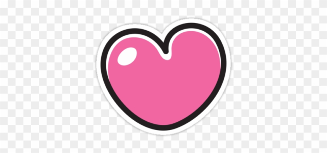Pink Cartoon Heart Sticker Stickers By Mhea - Cute Heart Sticker Png