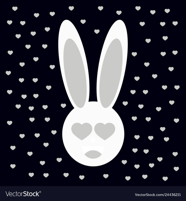 Pink cute bunny pattern vector image