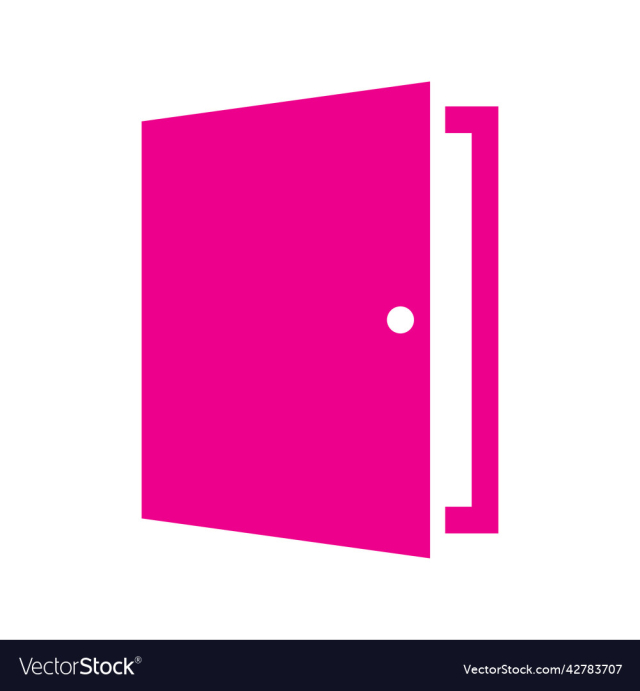 pink door solid icon