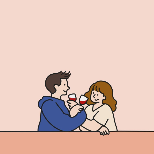 Pink Valentine’s background, romantic couple | Free Photo - rawpixel