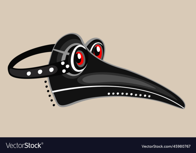 plague doctor mask isolated black