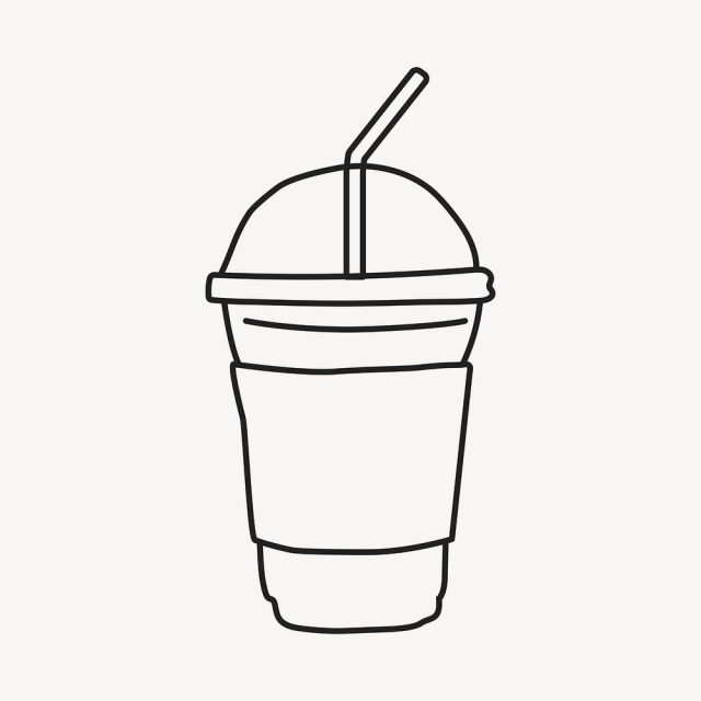 Plastic cup doodle sticker, drinks, | Free Vector Illustration - rawpixel