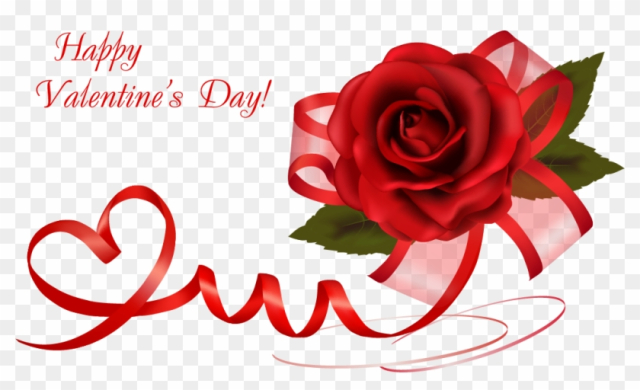 Png Клипарт "valentine's Day" - Happy Valentine's Day Rose