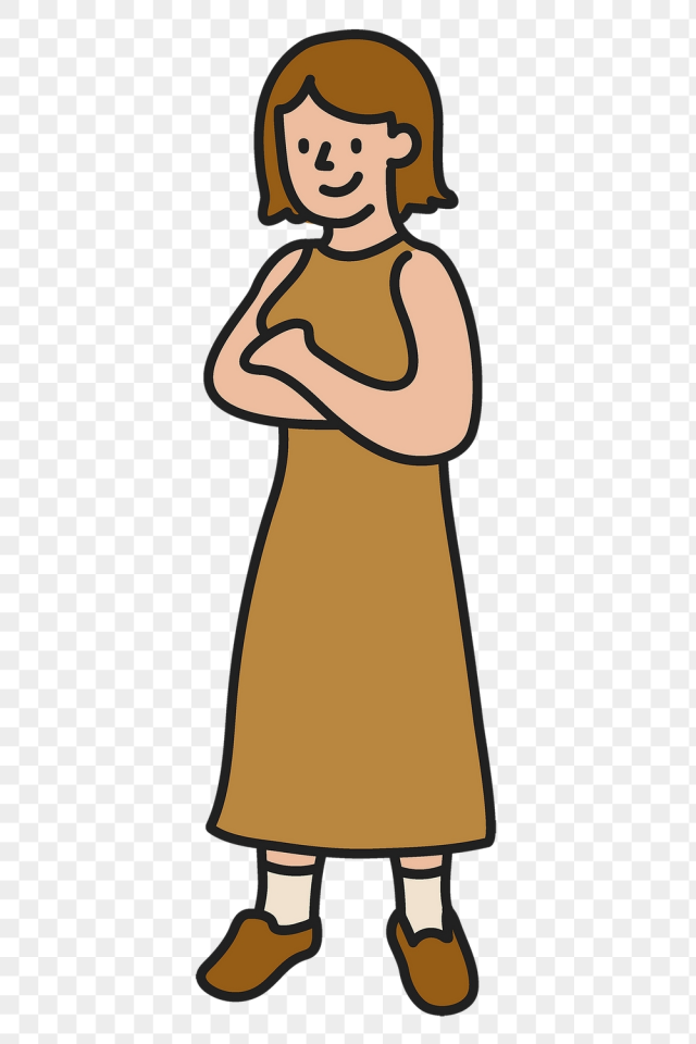 Png woman crossing arms sticker, | Free PNG Illustration - rawpixel