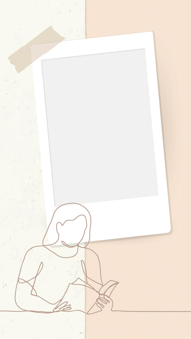 Polaroid frame phone wallpaper, line | Free Vector - rawpixel