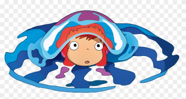 Ponyowater - Studio Ghibli Transparent Ponyo