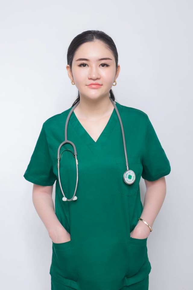 Portrait of a Doctor in a Medical Apron