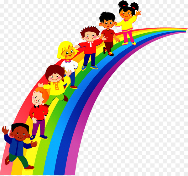 Pre-school Kindergarten Information Clip art - Rainbow Children