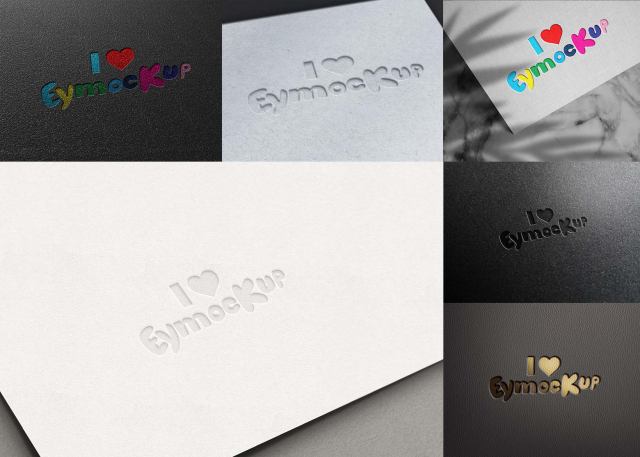 Pressed Logo Mockup PSD