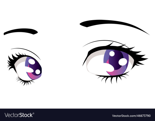 purple anime female eyes