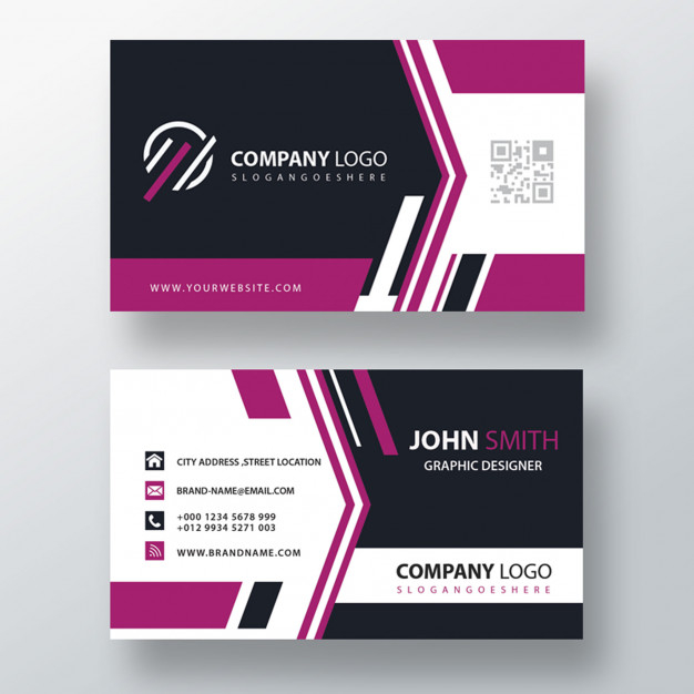 Purple corporate card Free Psd
