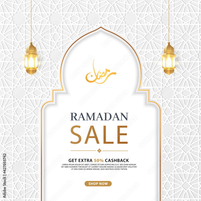 Ramadan sale discount banner template promotion design for business
