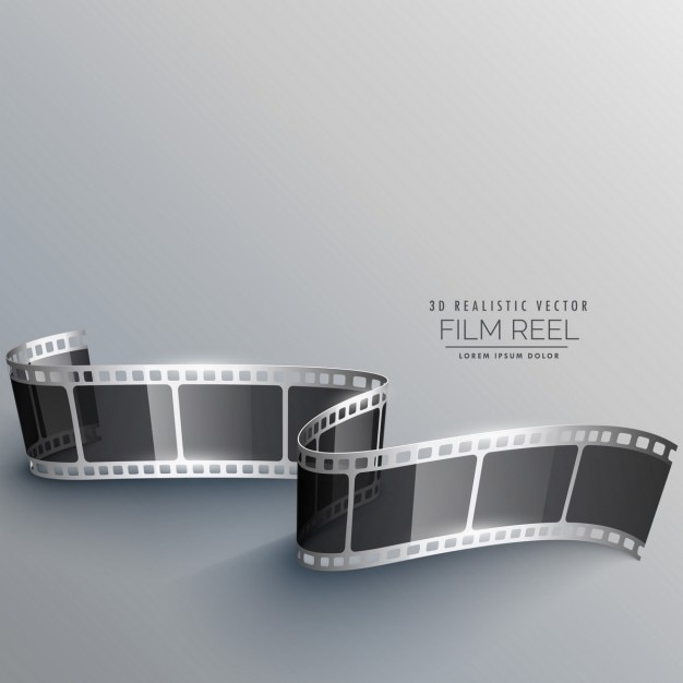 Realistic 3d film strip