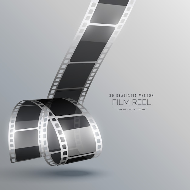 Realistic 3d film strip