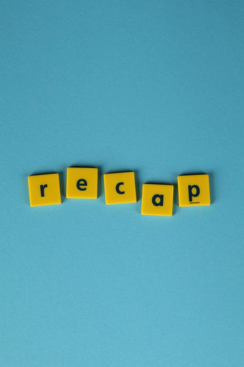 Recap Word in Yellow Letters