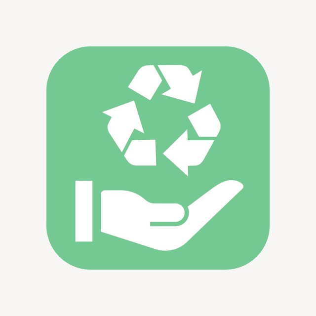 Free: Recycle hand icon, flat square | Free Icons - rawpixel - nohat.cc