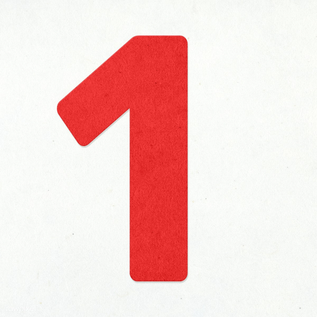 Free: Red number one sticker design element | Free illustration ...