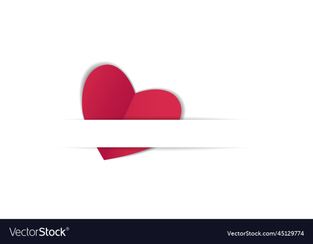 red paper hearts in an envelope valentine