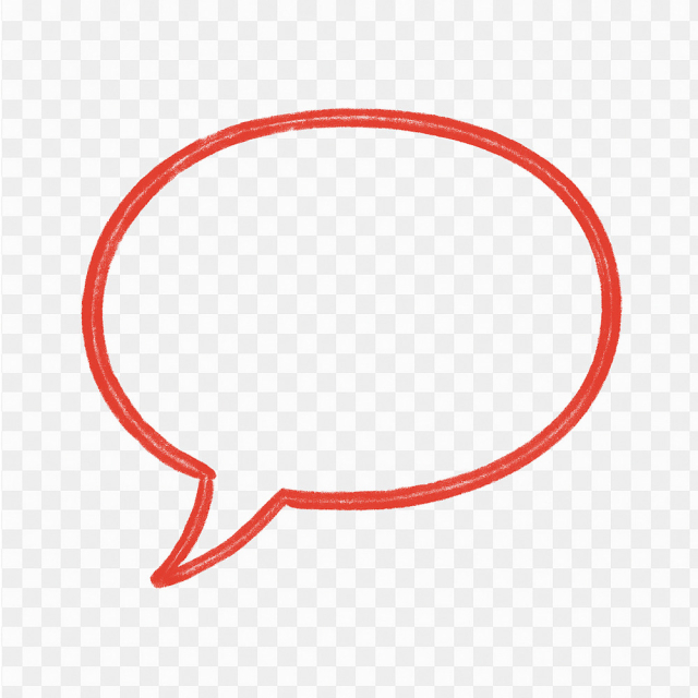 Red Speech Bubble Outline