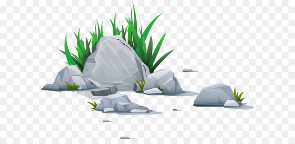 Rock Clip art - Vector grass stone