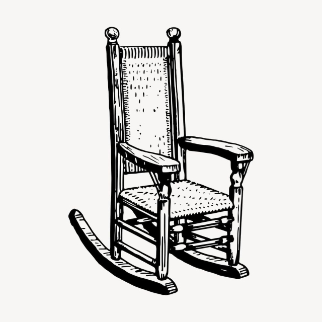 Rocking chair clipart, vintage furniture | Free Vector - rawpixel