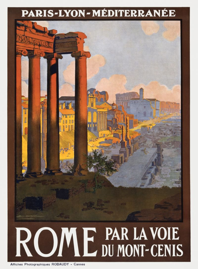 Rome via the Mont-Cenis route | Free Photo Illustration - rawpixel