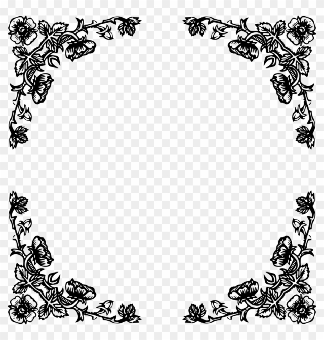 Rose Frame Beyond - Black Rose Frame Png