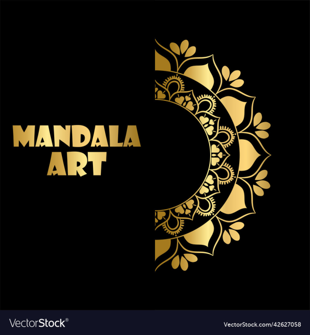 round gradient mandala on black background
