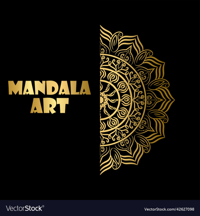 round gradient mandala on black background