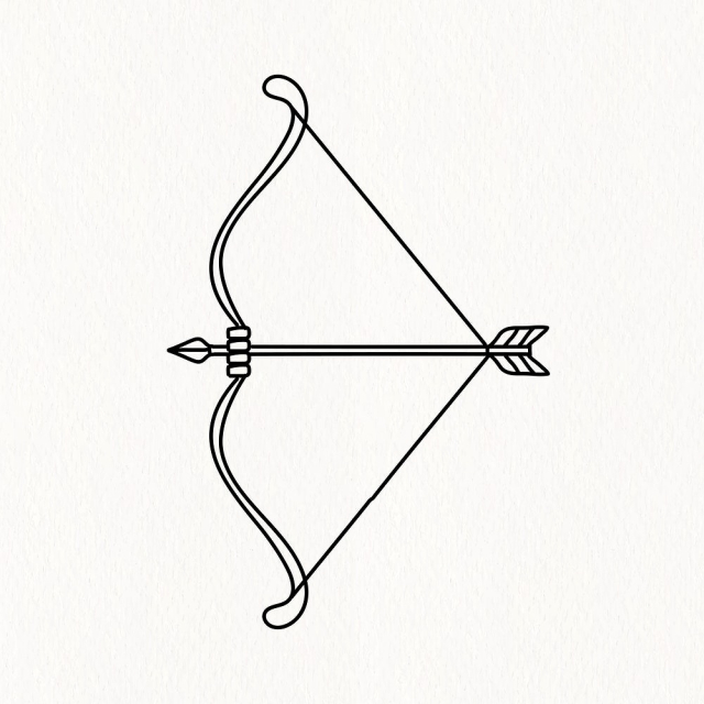 Sagittarius zodiac sign, line art | Free Vector - rawpixel