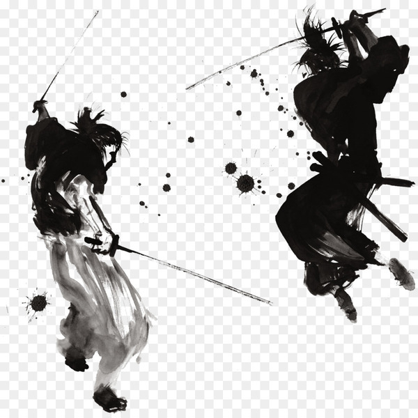 Samurai Drawing Painting Art Warrior - Japanese samurai ink